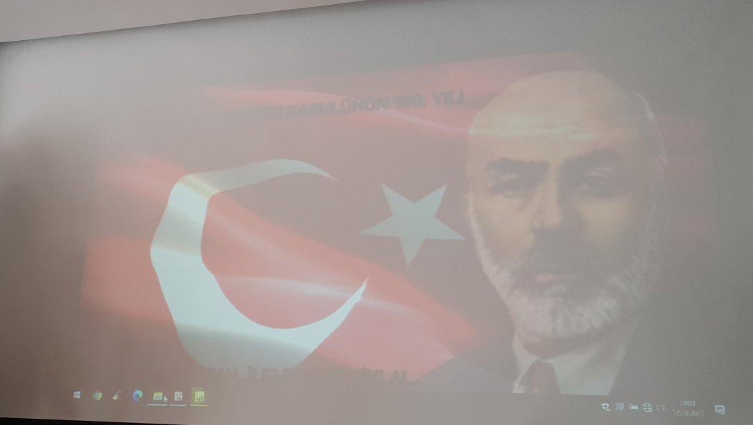 12 Mart İstiklal Marşını Kabulü ve Mehmet Akifi Anma Töreni Yapıldı